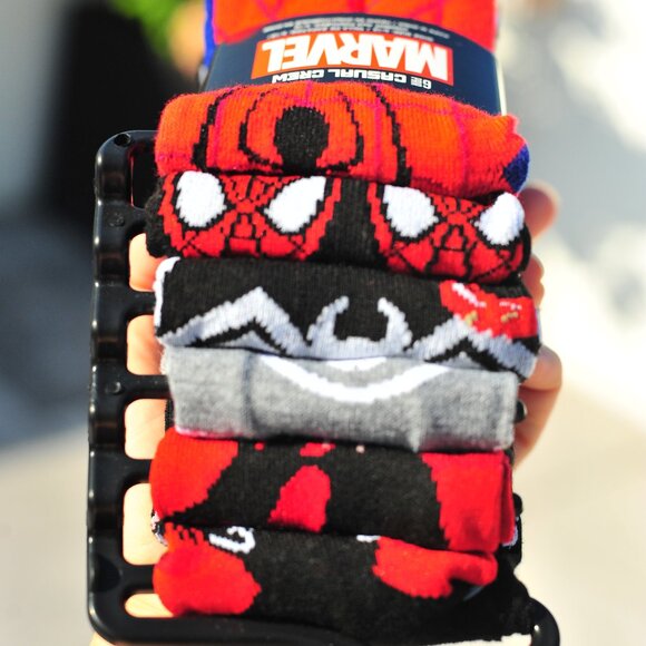 1 pair Polo Premium x MARVEL Colorful Tall Socks Female Male Neuter Blue Gray - Picture 12 of 14